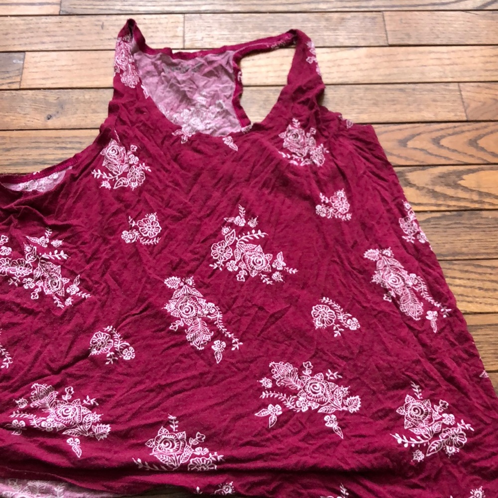 Cranberry colored tank top